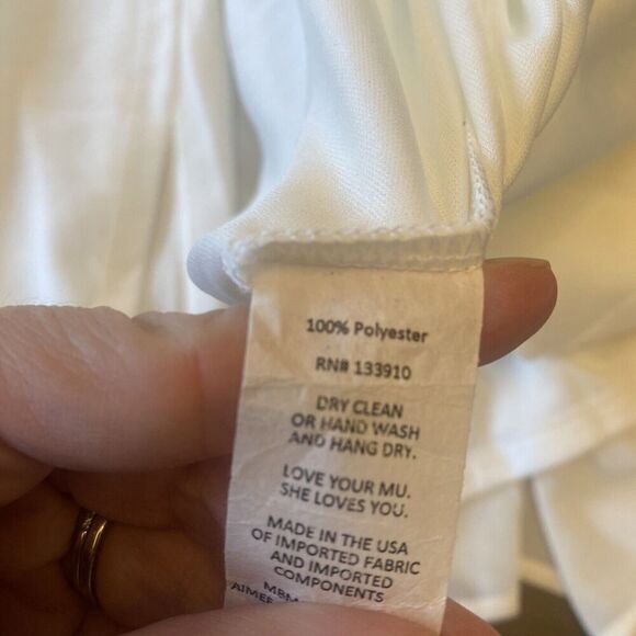 Show Me Your Mumu White Maxi chiffon Halter Tie maxi Dress Amanda Maxi NEW Large - Picture 6 of 6